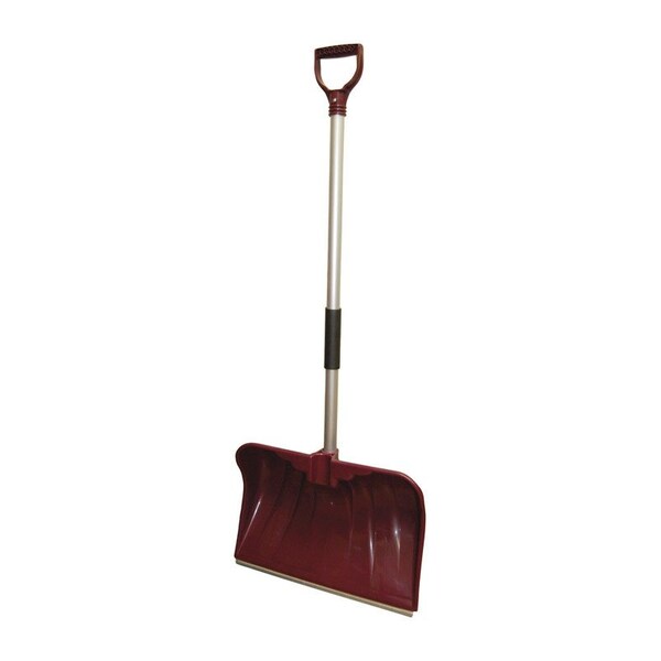 BackSaver Snow Shovel And Pusher, 20 In W Blade, Polyethylene Blade